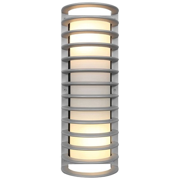 Access Lighting Bermuda 2 Light Outdoor LED Wall Mount, Satin Finish, Ribbed Frosted Glass 20030LEDDMGLP-SAT/RFR
